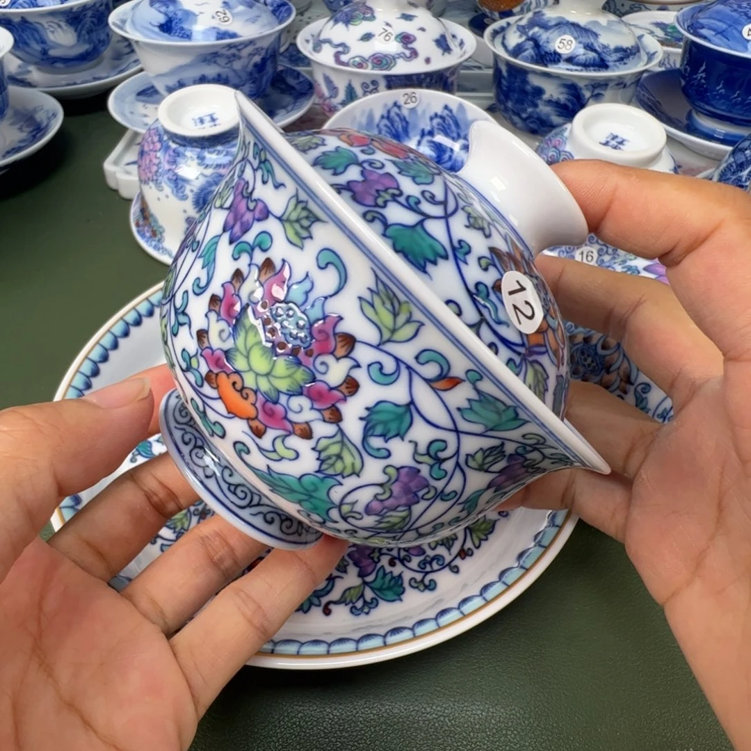 景德镇纯手工纯手绘茶具木木12