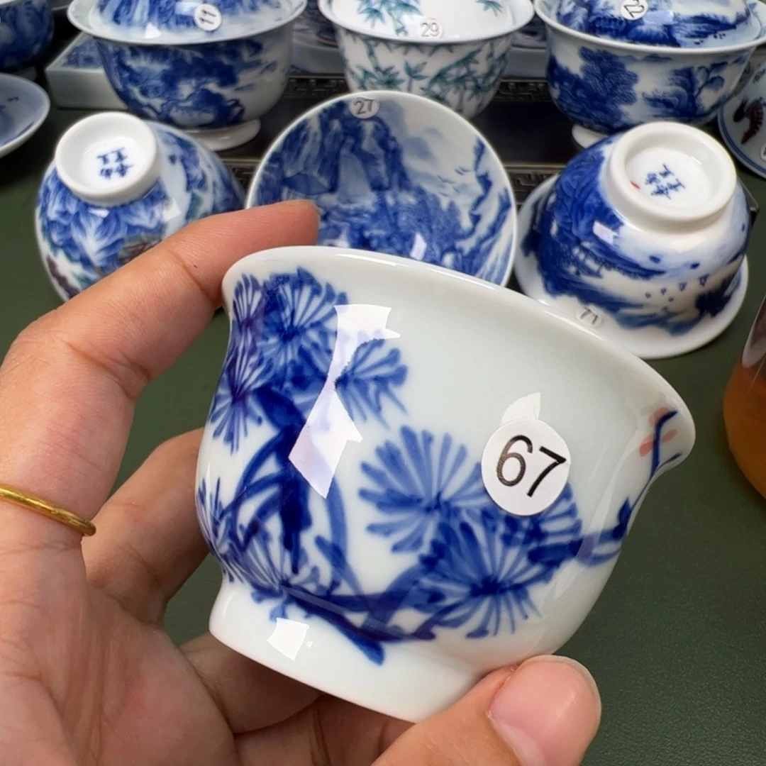 景德镇纯手工纯手绘茶具木木67