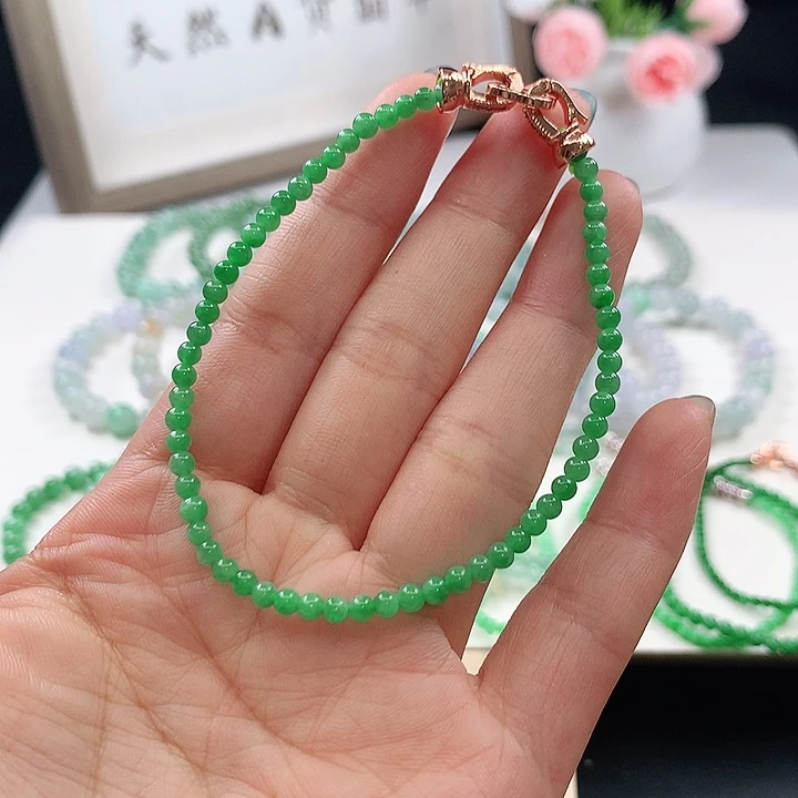 未镶嵌手链翡翠手链3.2mm