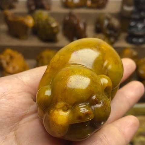 蛇纹石玉未镶嵌颈饰106