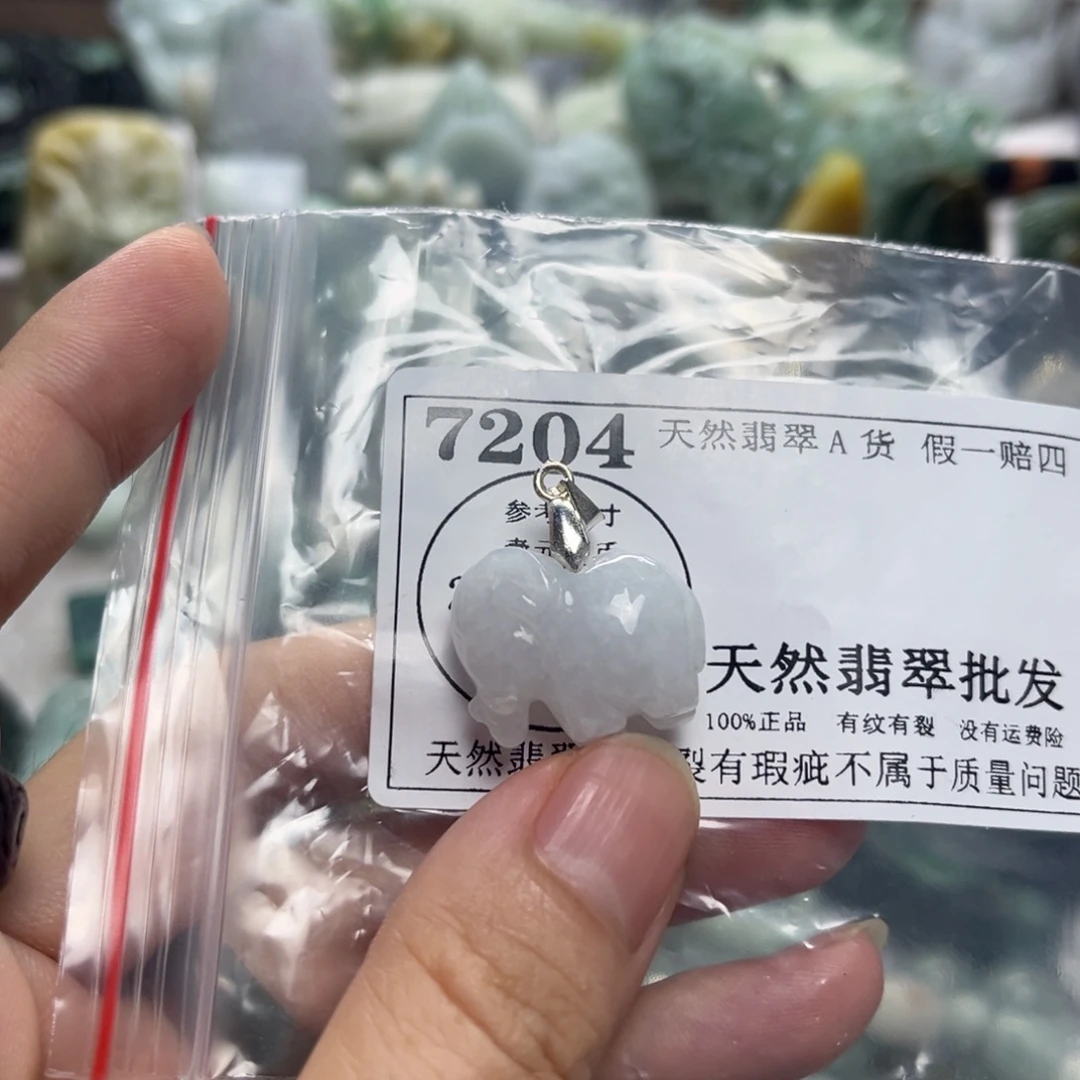 翡翠未镶嵌颈饰7204