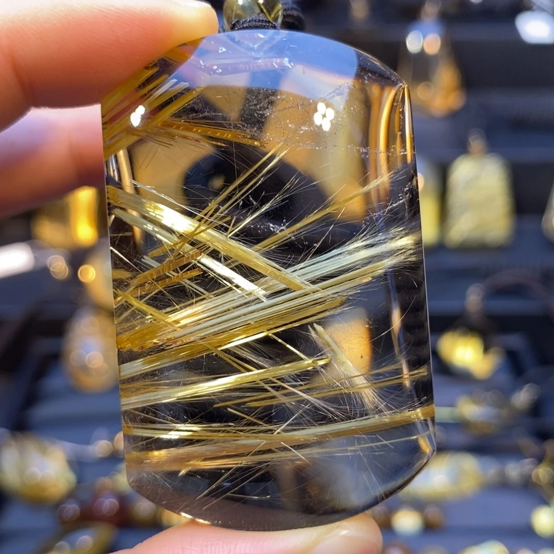 颈饰未镶嵌水晶钛晶无事牌