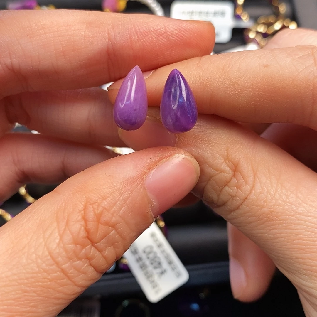 大***️苏纪石（舒俱来）银S925镶嵌耳饰