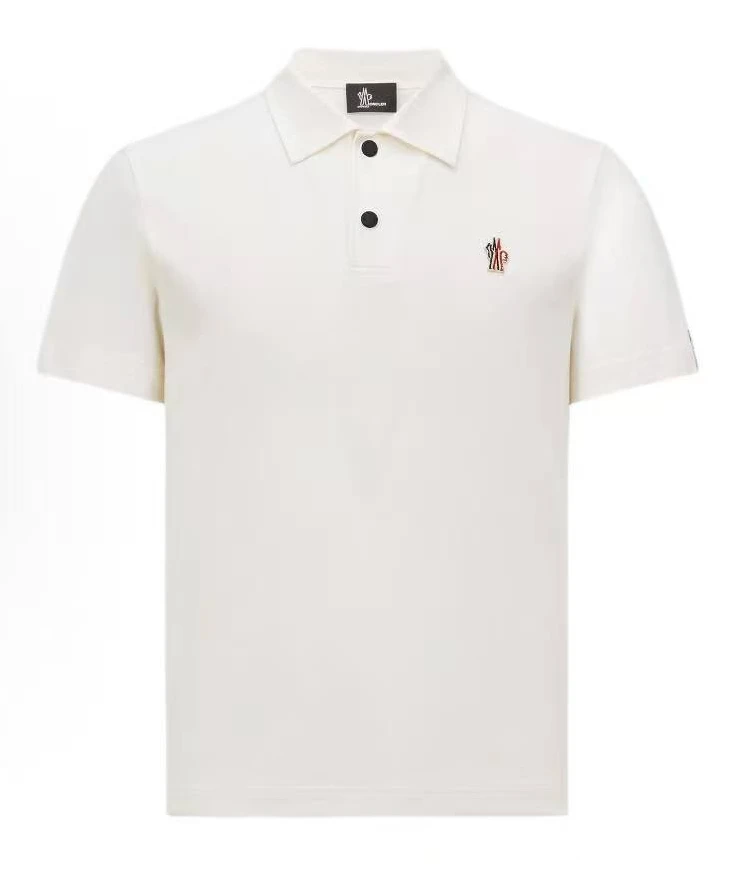 Moncler盟可睐 Grenoble 修身套头短袖Polo衫 男款白色ty