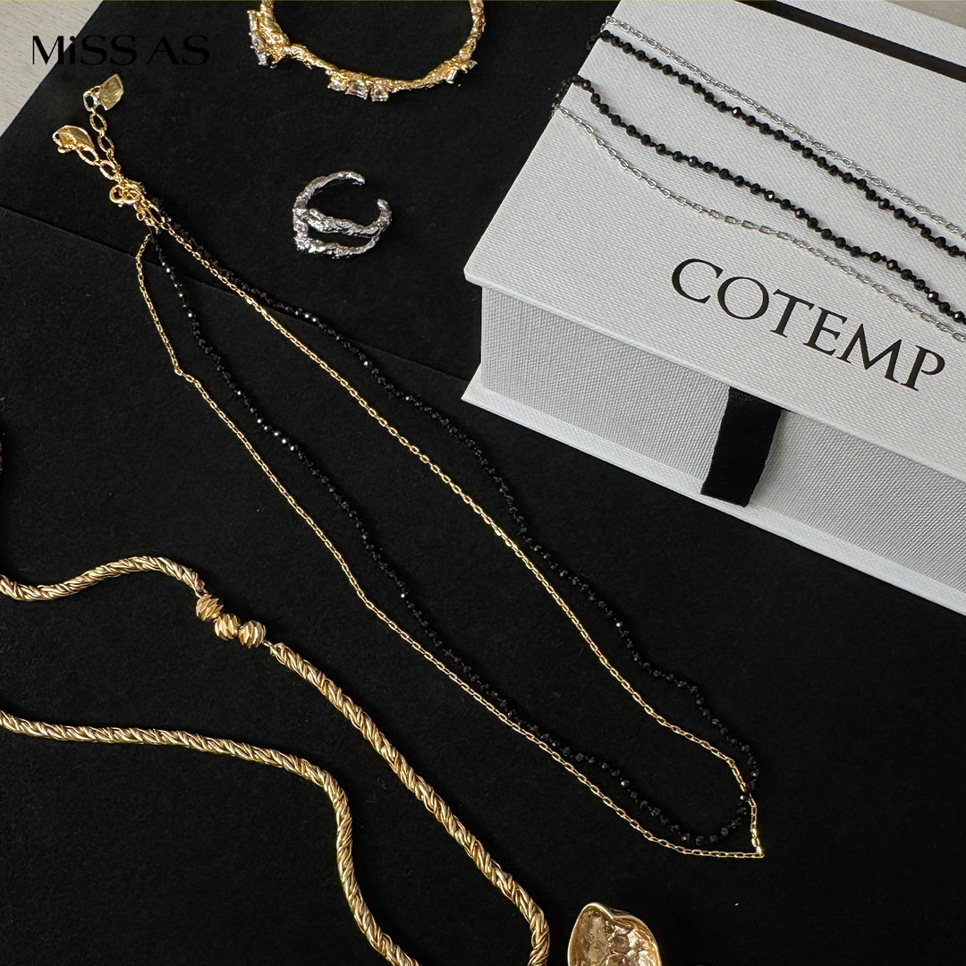 铜合金项链 【COTEMP】时尚百搭简约多层字母印章项链MISSAS买手店