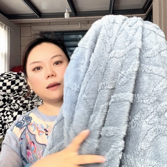羊驼毛法兰绒雾霾蓝被套150×200