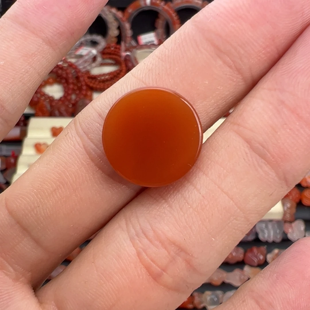 南红玛瑙未镶嵌颈饰圆牌