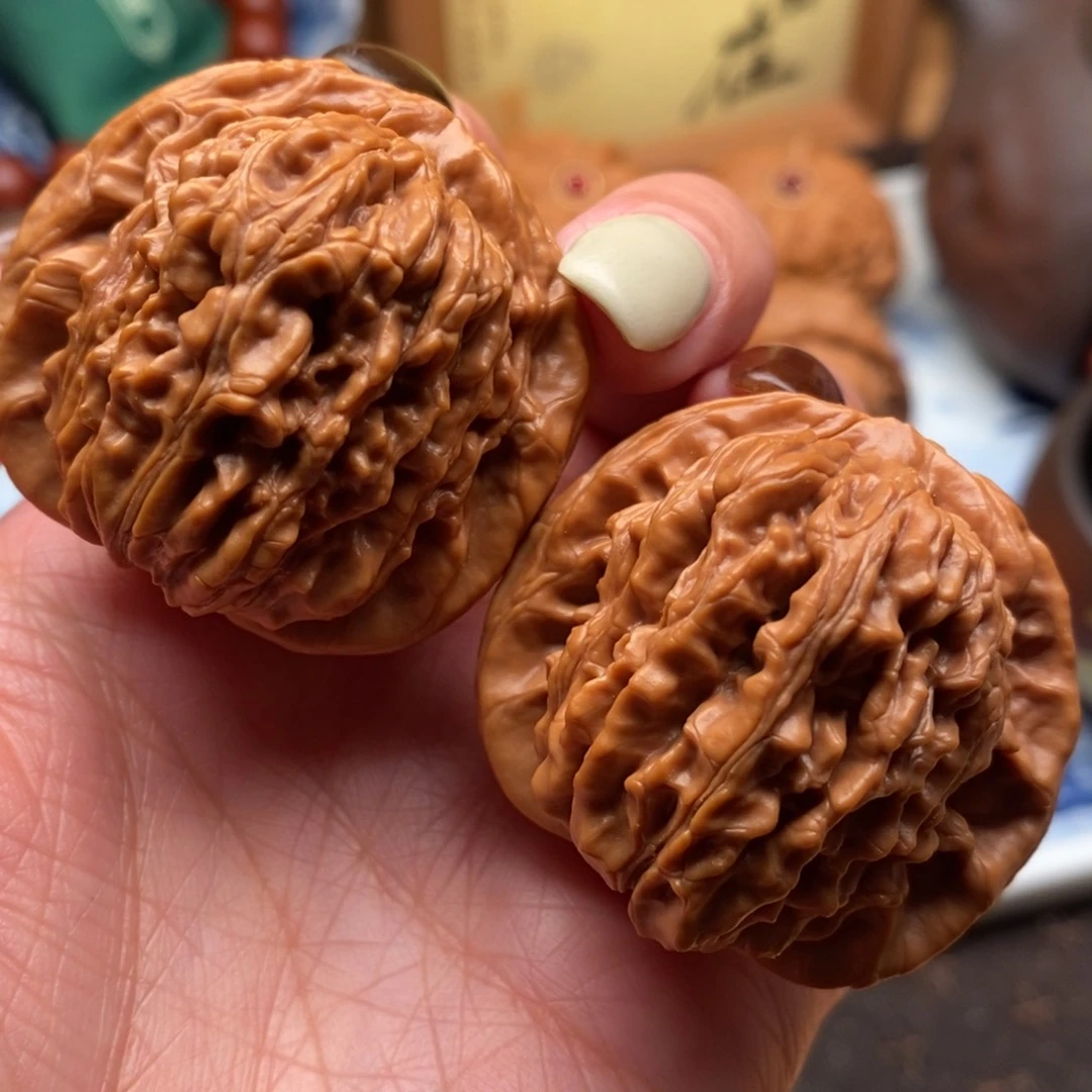 把件文玩核桃40尺寸全品四座楼