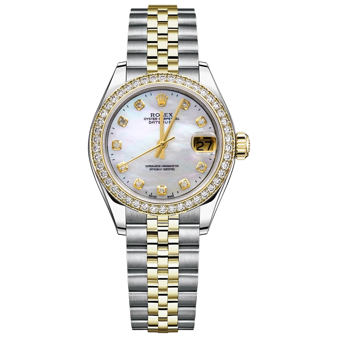 99新 Rolex/劳力士 女装日志型68273白贝母腕表/后钻/WHP037802