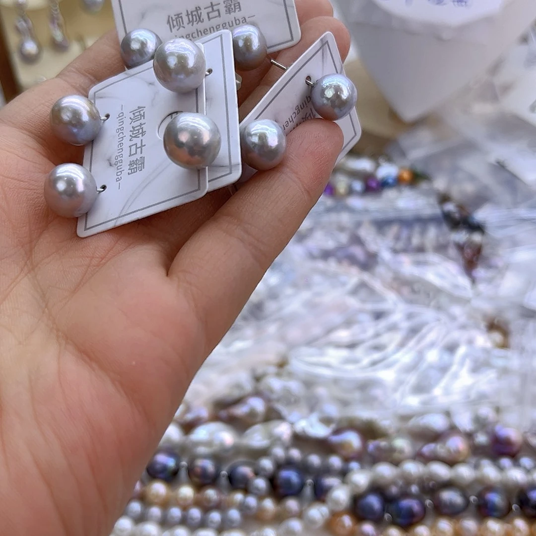 银S925镶嵌淡水珍珠项链定制613