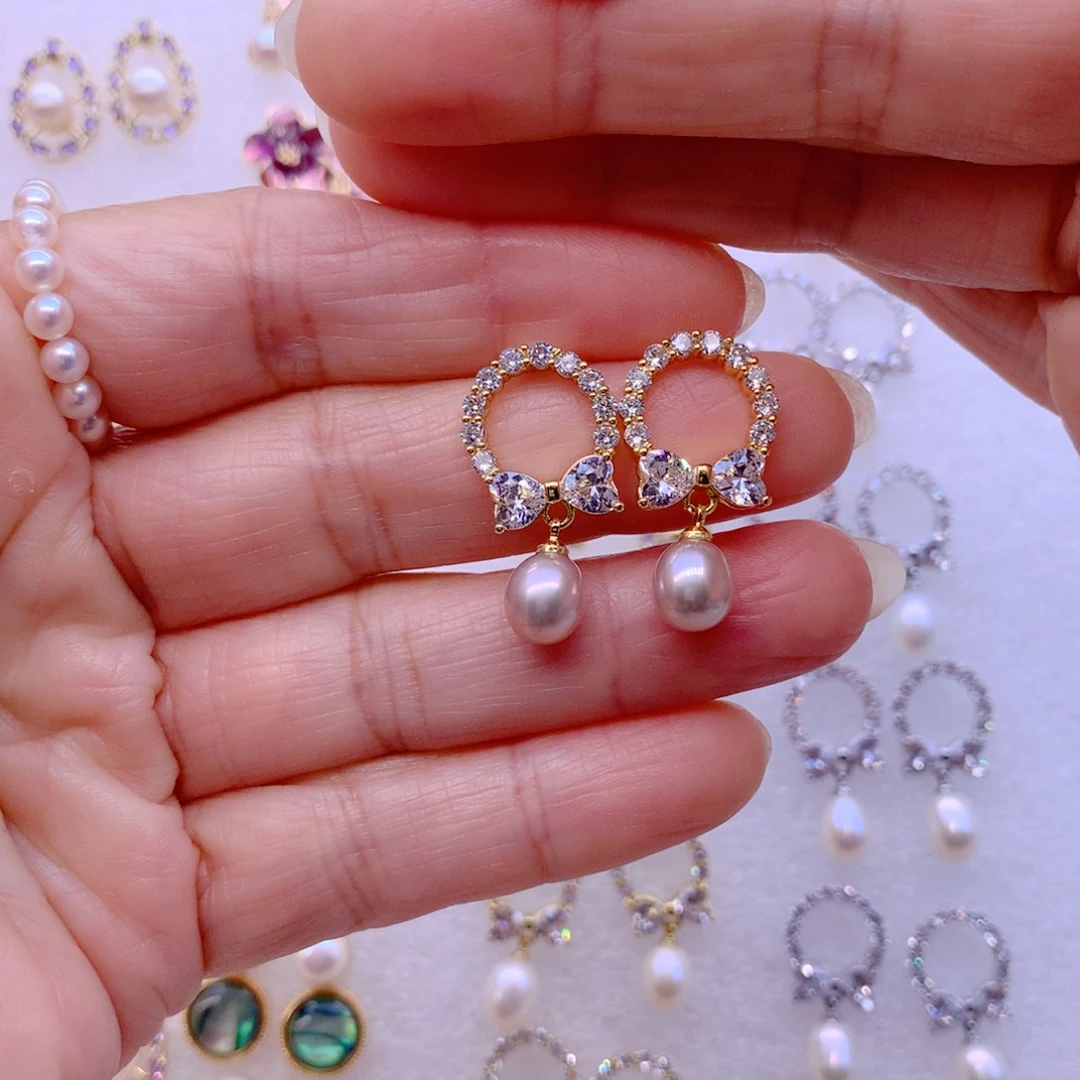 耳饰淡水珍珠合金