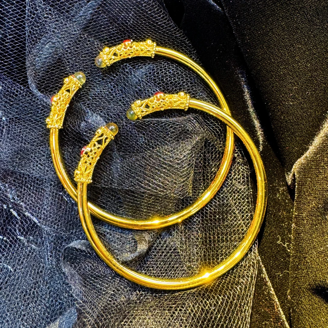 【唐糖甄选】大圣选如意箍棒蓝珀手镯合金镶嵌多样性发其一【YBA23】