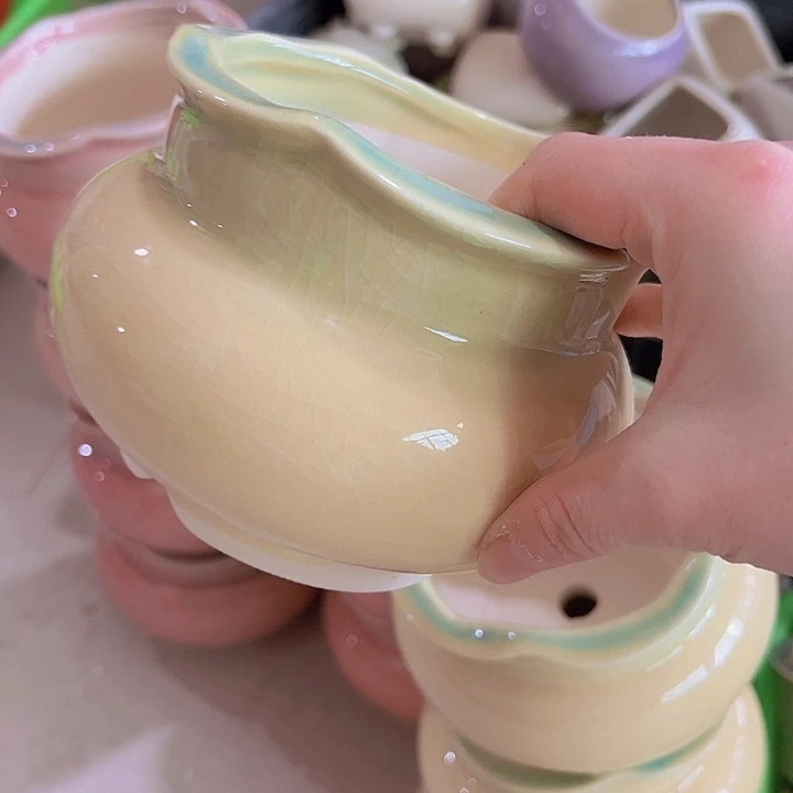 红陶陶瓷花盆当场满12包邮瑕疵