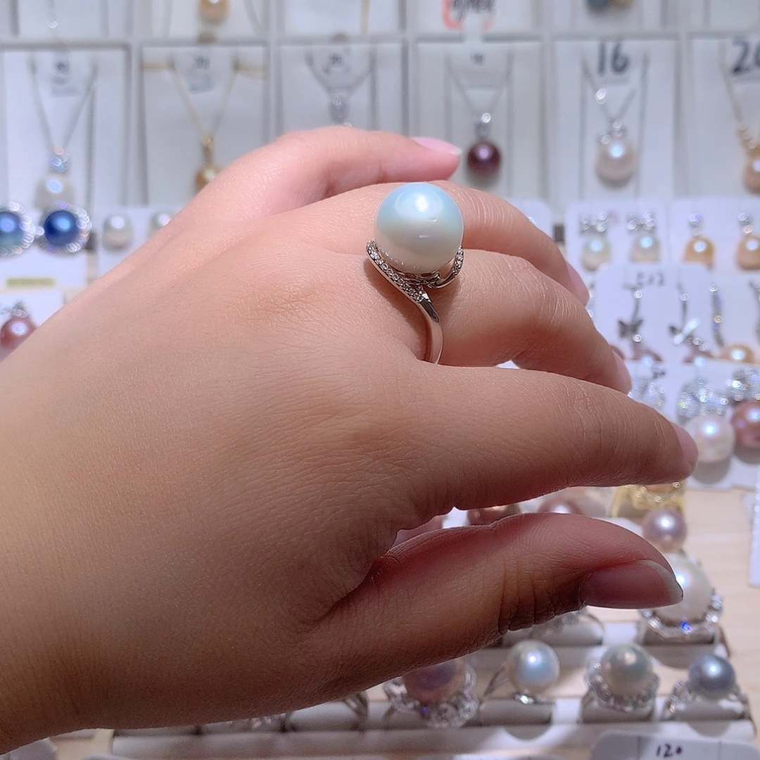 戒指淡水珍珠未镶嵌有瑕疵14mm