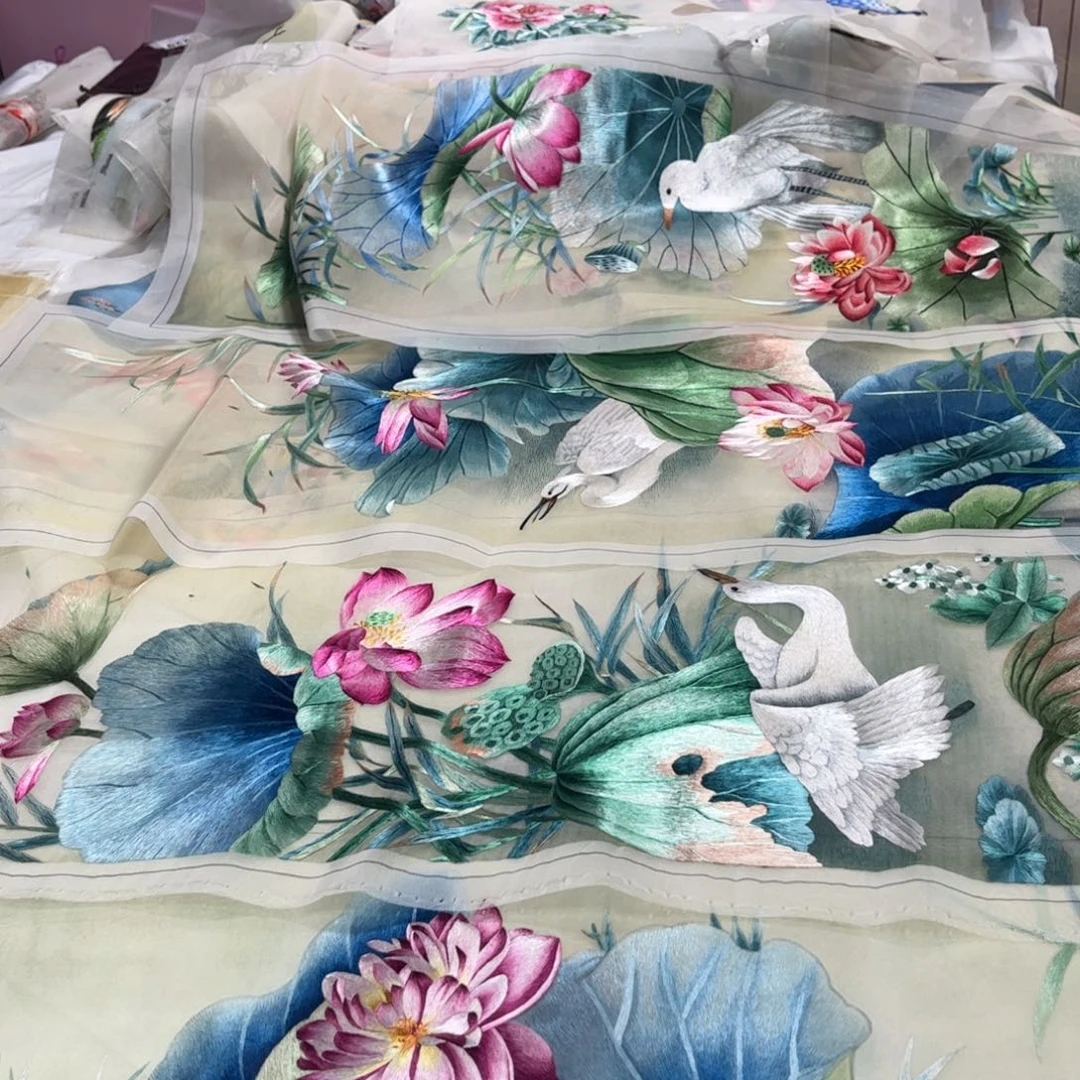 刺绣栀*纯手工制作工艺制作