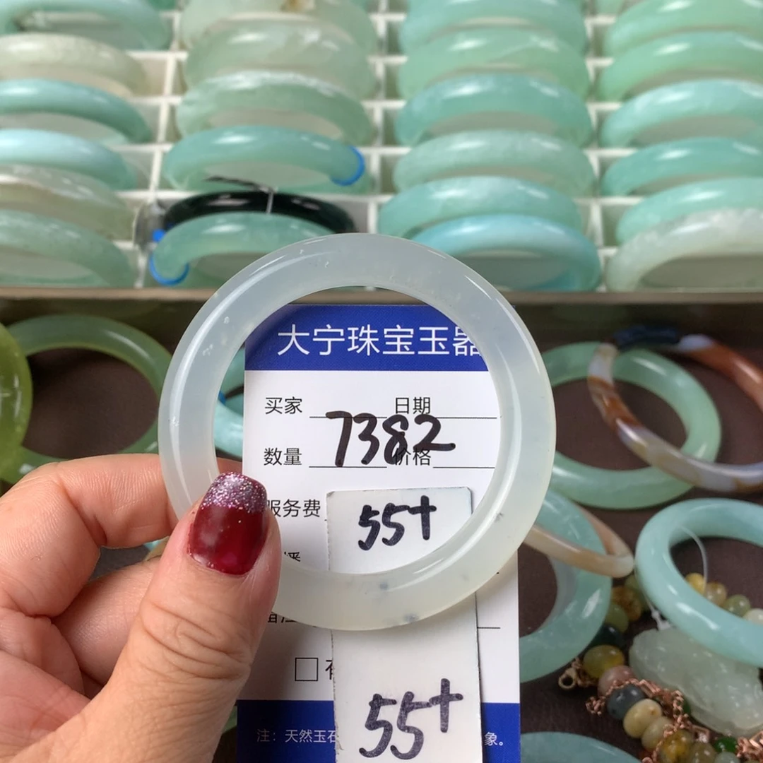 蛇纹石玉手镯未镶嵌7382