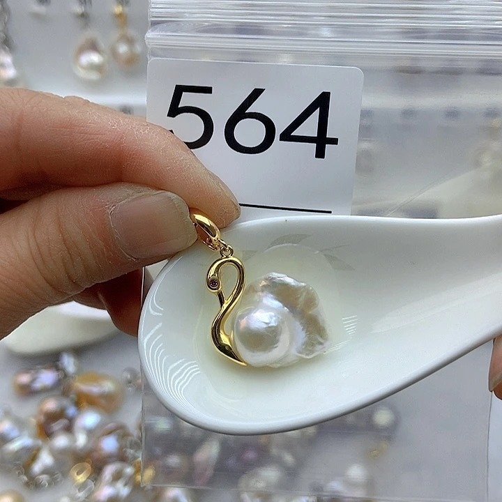 淡水珍珠颈饰银S925镶嵌