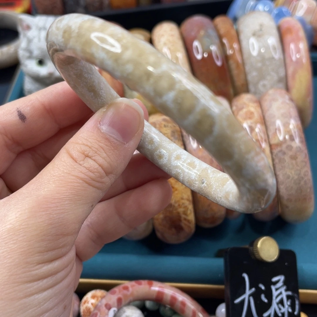 未镶嵌手镯硅化玉