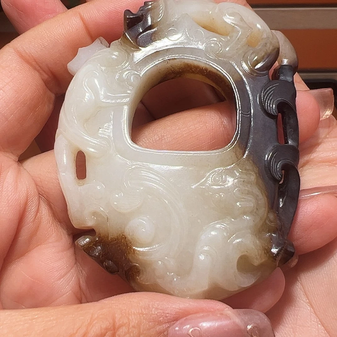 蓝***河和田玉未镶嵌挂件