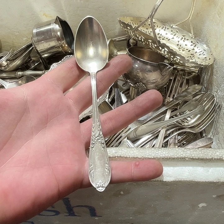 随***食贵金属欧洲中古老物件勺子