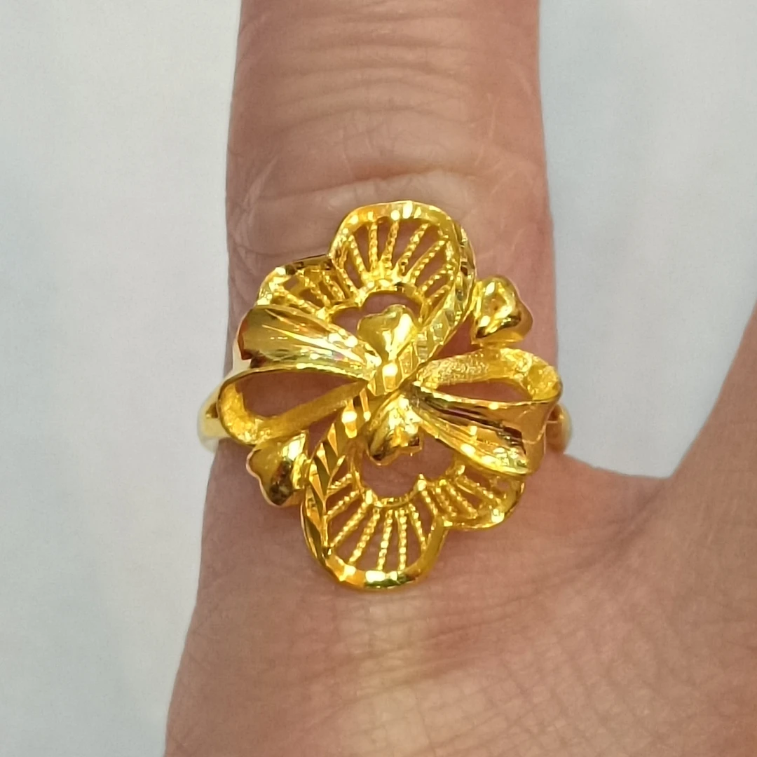 足金999黄金戒指活口女戒4.23克正品纯黄金女式戒指实心时尚新款