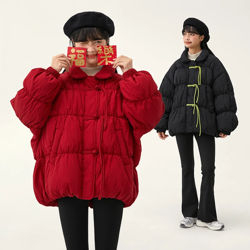 冬季新立领新中式盘扣羽绒服三防洋气女大童羽绒服上衣B23DY0611C