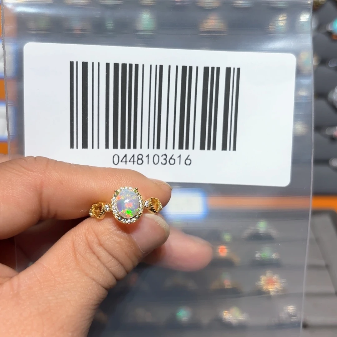 欧泊戒指银S925镶嵌依**林戒指