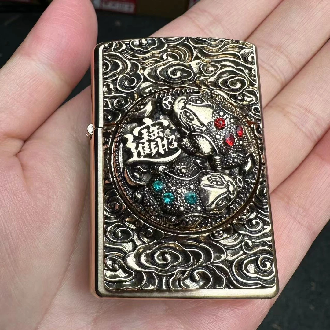 招财金蝉转盘煤油打火机（需自行加油）s