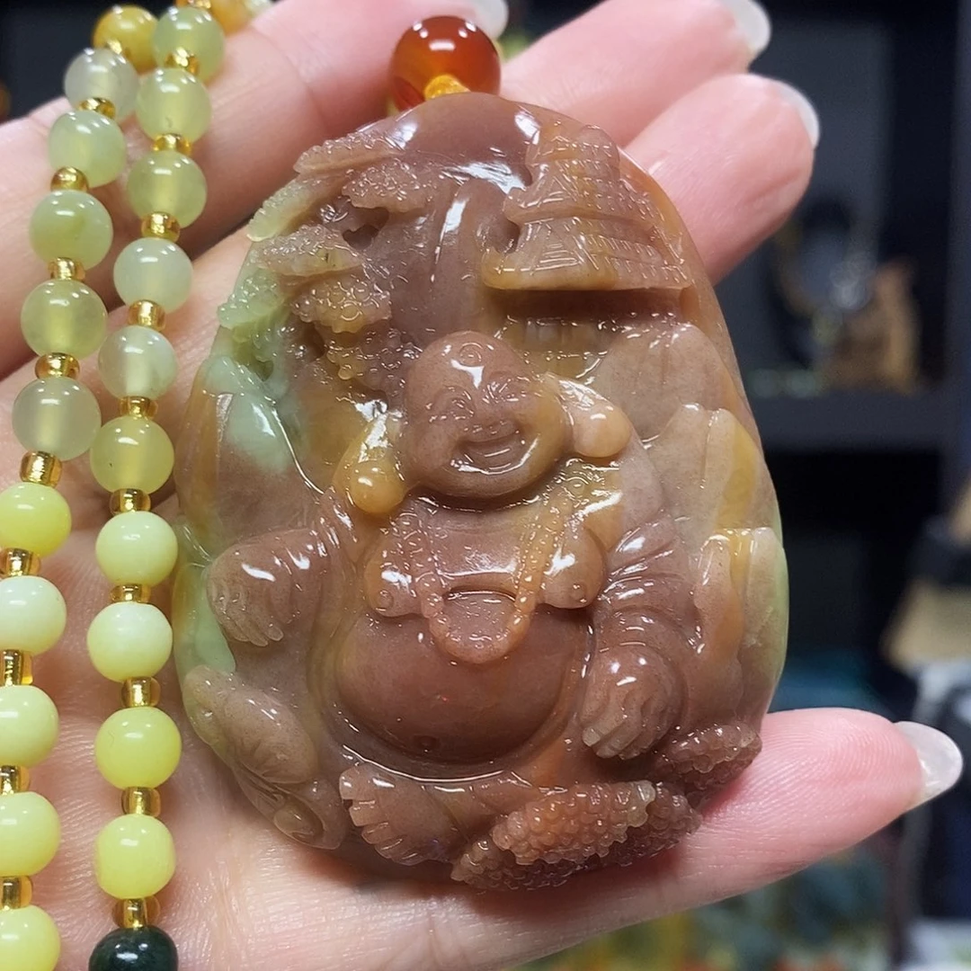 未镶嵌岫玉挂件吊坠项链