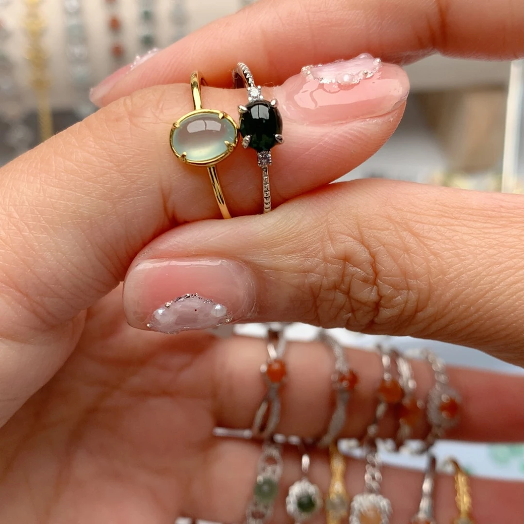 翡翠戒指银S925镶嵌紫****?1111111111