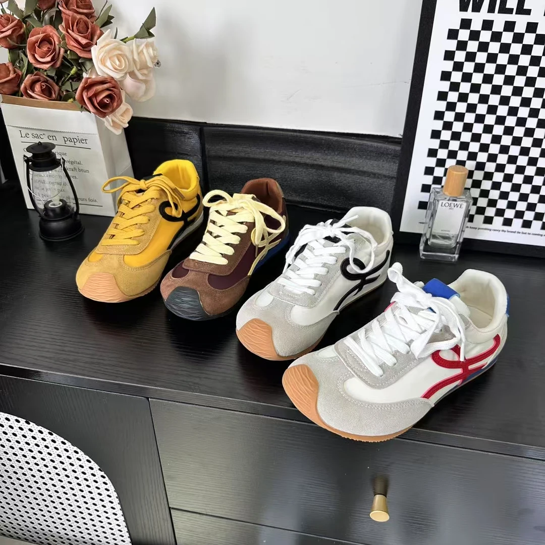 夏季新款时尚休闲女鞋德训鞋潮鞋百搭透气潮流平底鞋冷粘A01