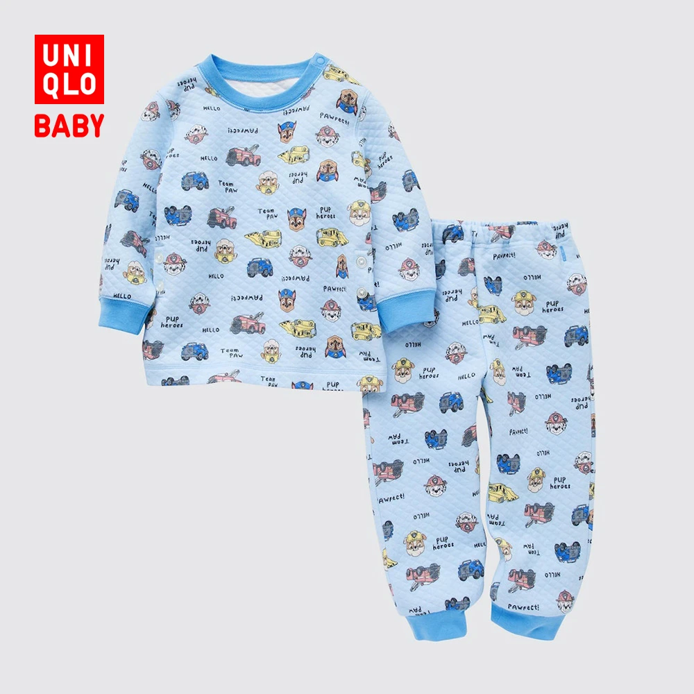 优衣库婴幼儿宝宝PAW Patrol压线睡衣/长袖起居服汪汪队460866