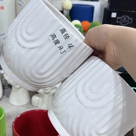 多肉绿植陶瓷花盆9.9包邮，有孔