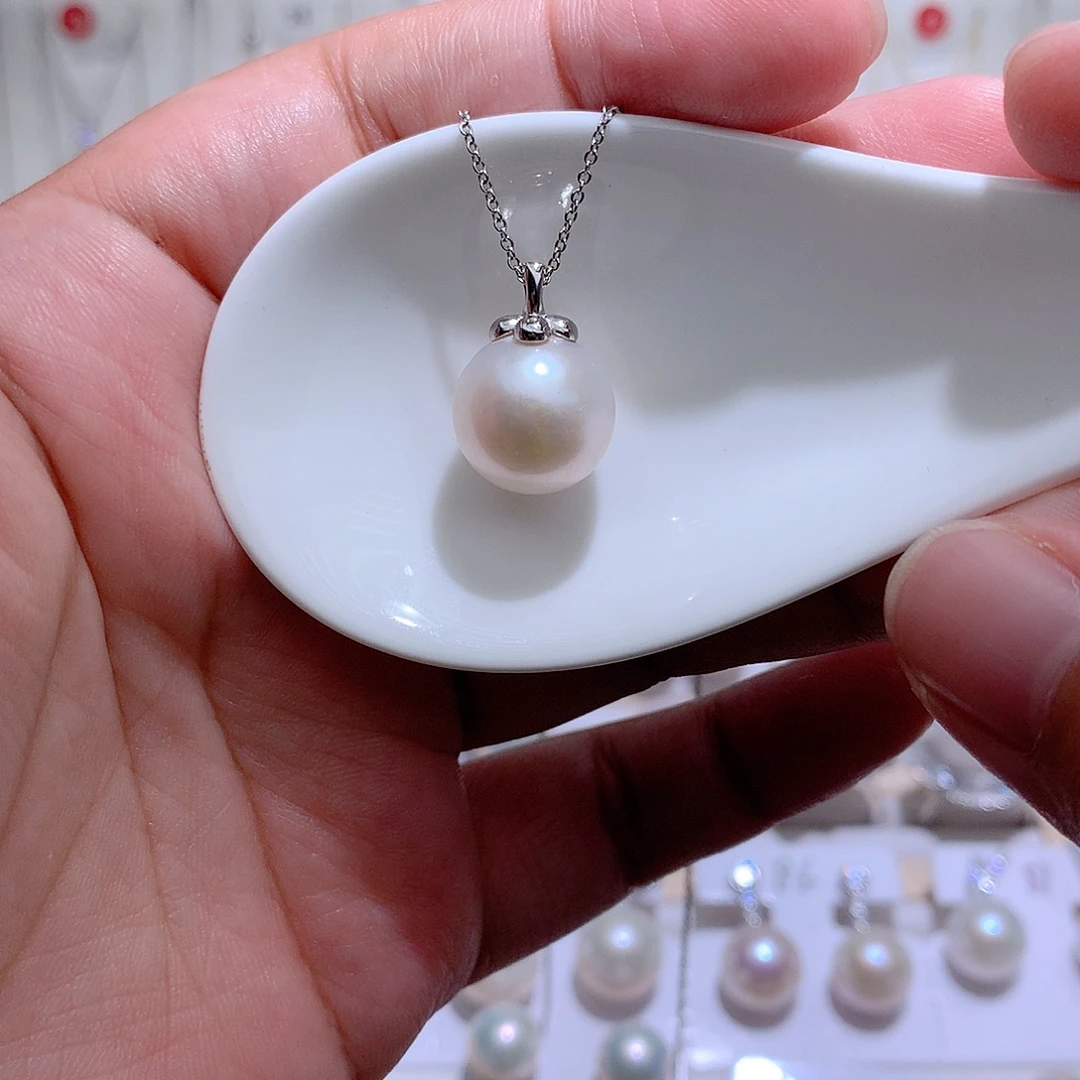 吊坠(赠链)银S925镶嵌淡水珍珠CC13mm