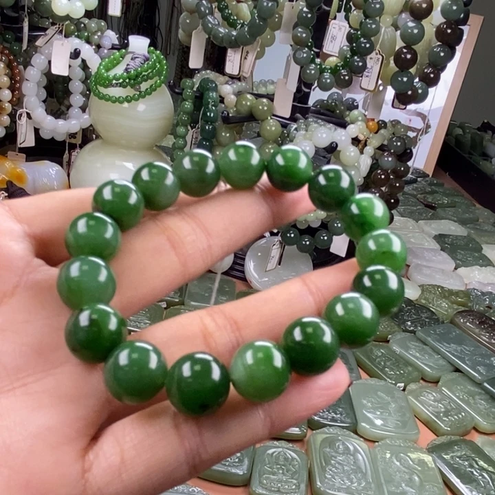 和田玉未镶嵌手链卡11手串