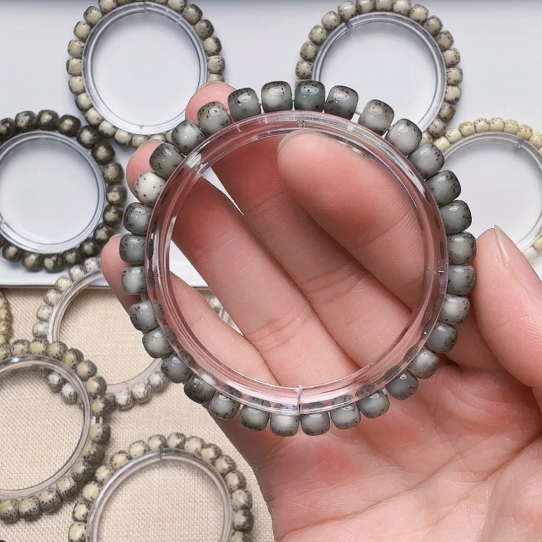 星月菩提手串糯冰玉化小细星河豚单圈