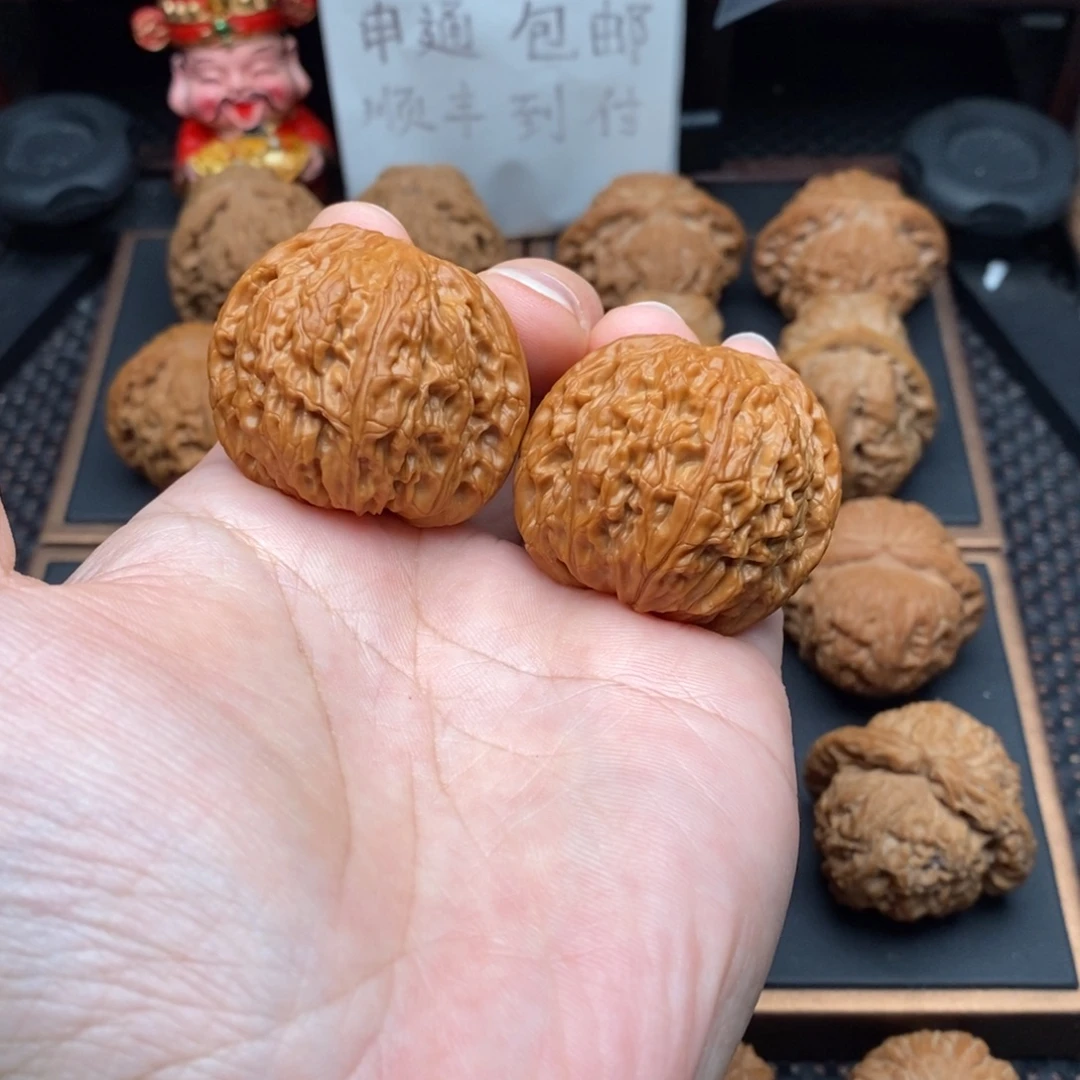 花***亩文玩核桃把件磨盘