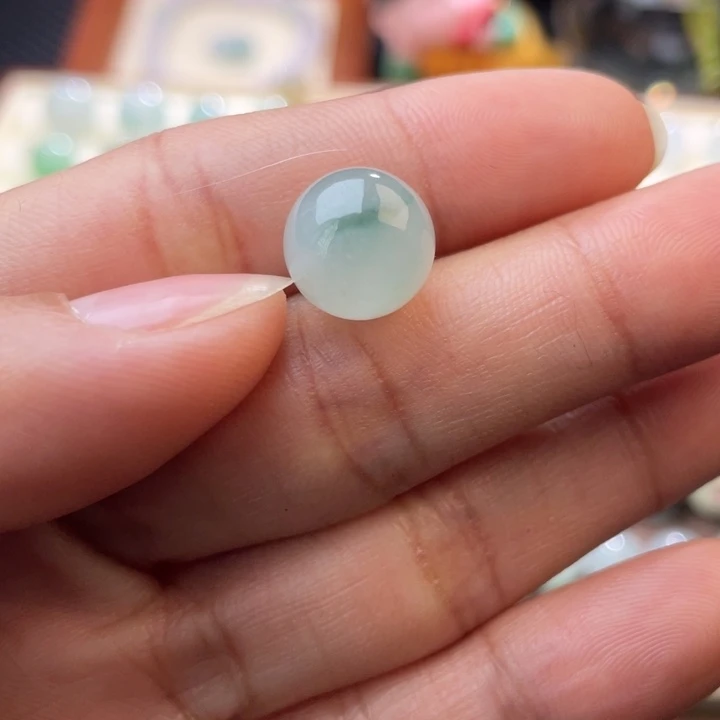 翡翠散珠Y*青冰飘花圆珠10.9 尾款