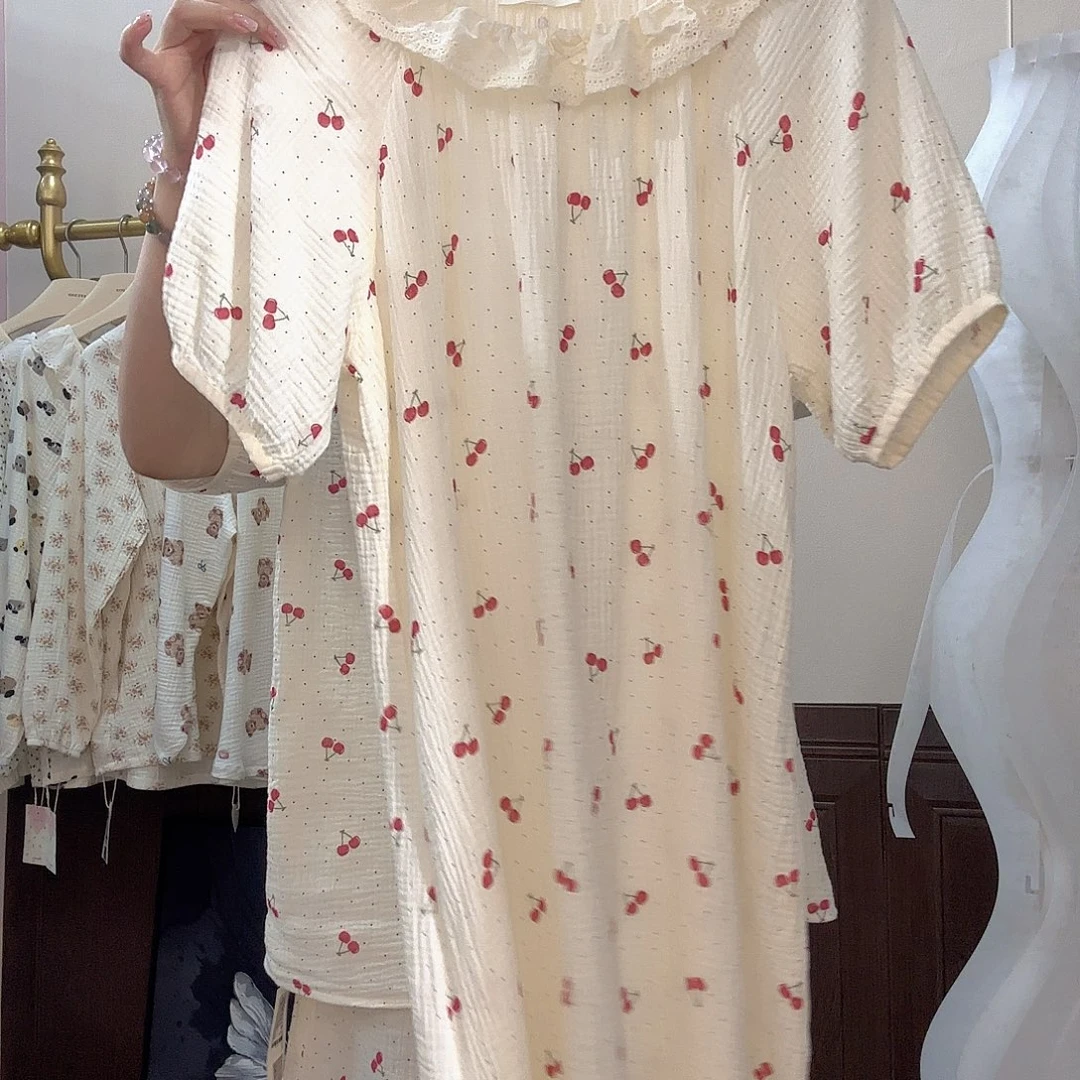 棉杜小宅正品棉纱睡衣