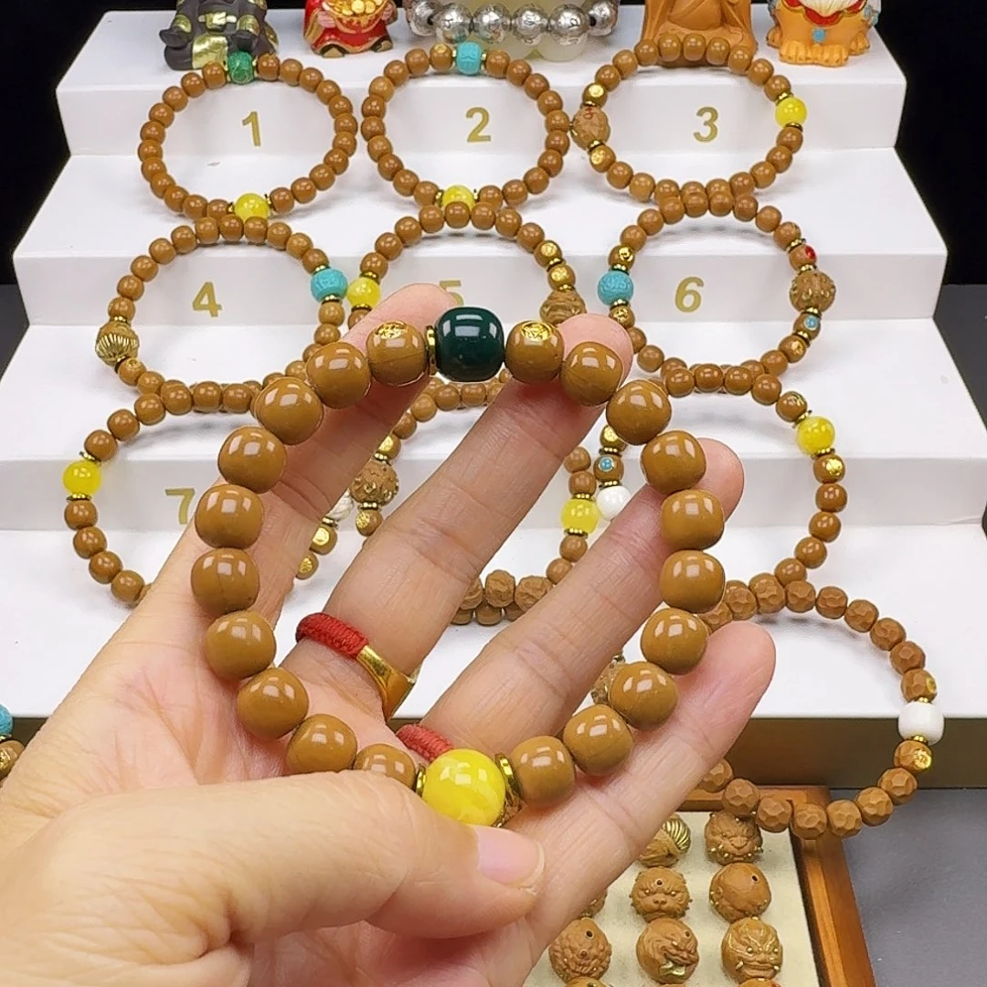 唯***福猴头核桃吊坠猴头手串