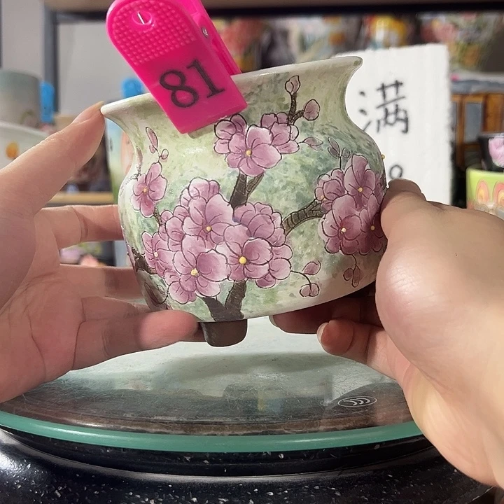 满38包邮 景德镇手绘花盆