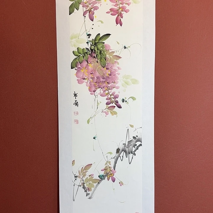 国画听兰老师花鸟