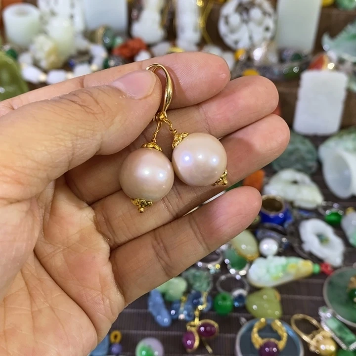 银S925镶嵌淡水珍珠耳饰精品小件精品小件