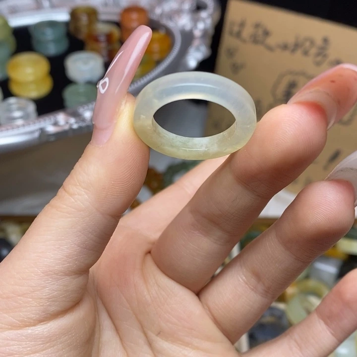蛇纹石玉合金戒指51-18.9