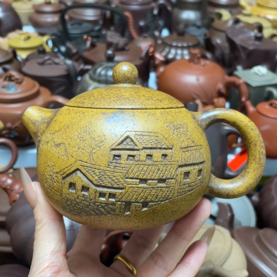 底槽青茶壶紫砂艺术作品