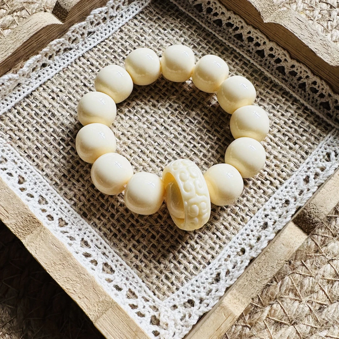 （盘玩袋手套）象牙果原创手作手捻跑环款盘玩男女款文玩手串吊坠