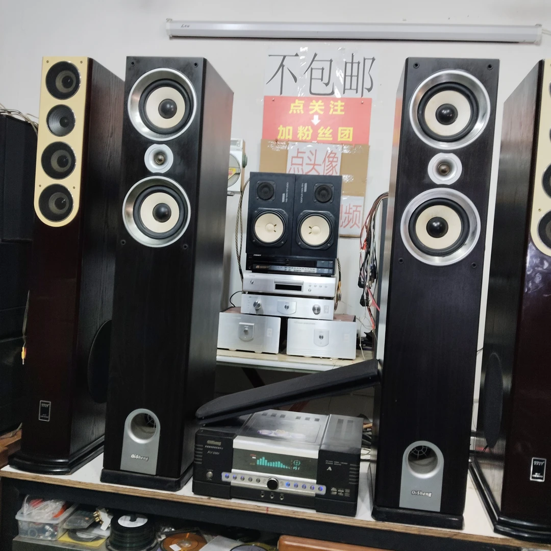 奇声落地音箱一对，实物图，有网罩不包邮价格