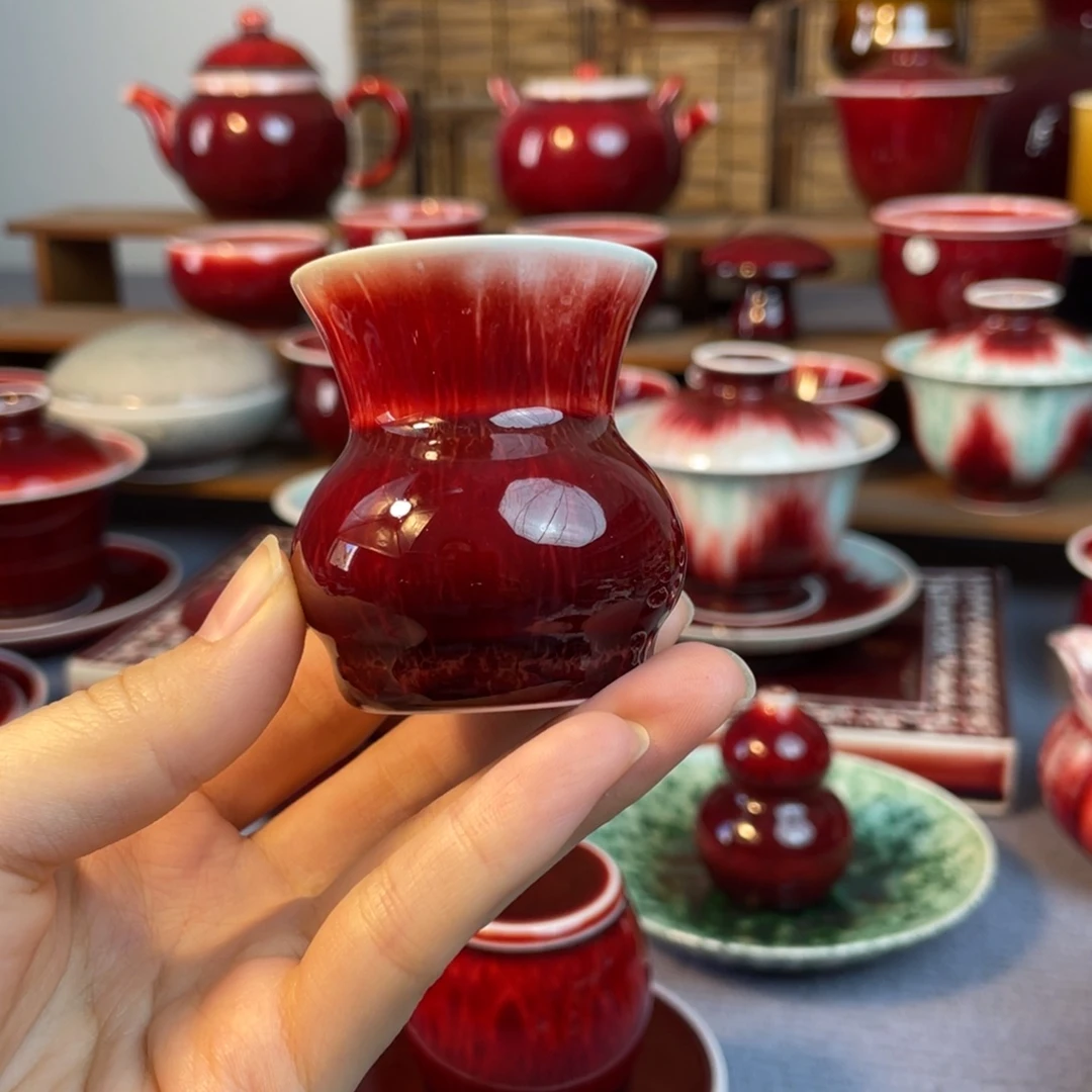 骑***灯景德镇原矿陶瓷 盖置瑕