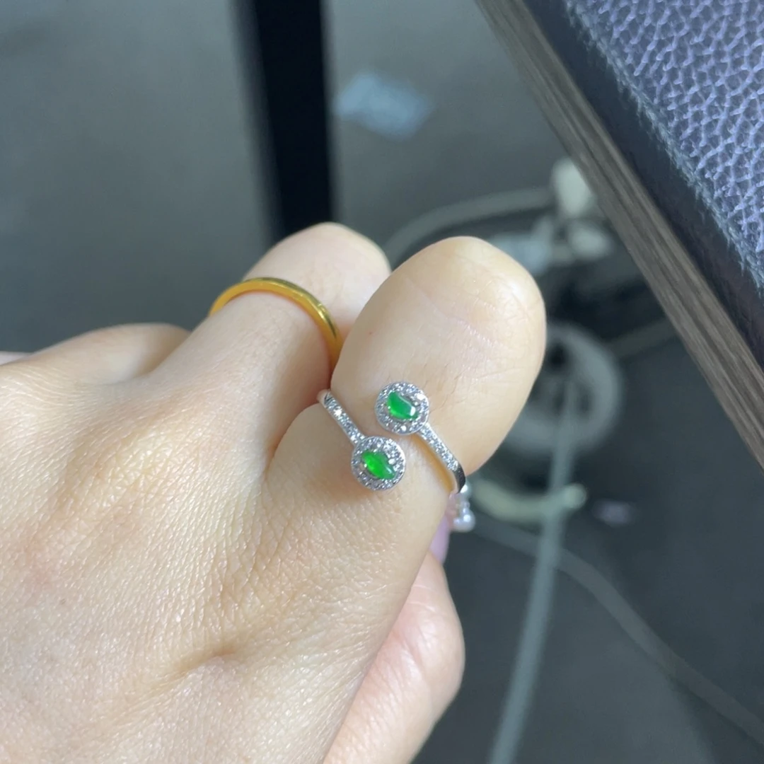 翡翠银S925镶嵌吊坠(不含链)