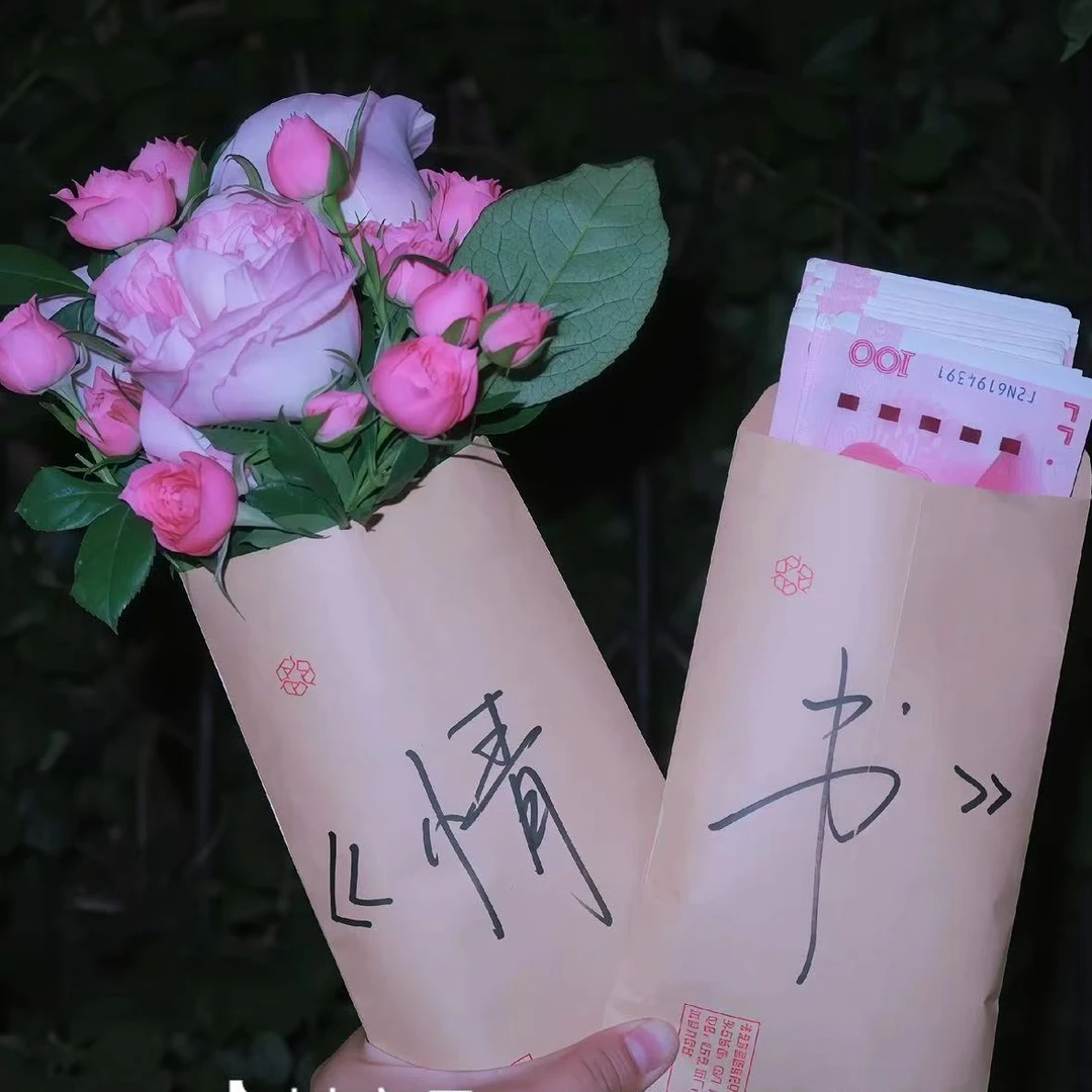 鲜花情书DIY手绘情书送礼女朋友礼物用花写一封情书